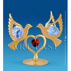 AR-3674/ 1 Фігурка ''Сердечко з голубами'' з коль.кр. (Юніон)