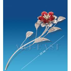 AR-1236 Фігурка срібна ''Квітка'' з коль.кр. (Юніон)