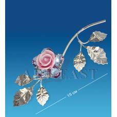 AR-1238 Фігурка срібна ''Квітка'' з коль.кр. (Юніон)