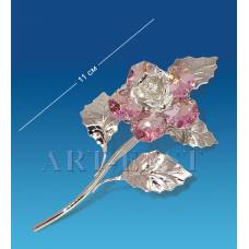 AR-1239 Фігурка срібна ''Квітка'' з коль.кр. (Юніон)