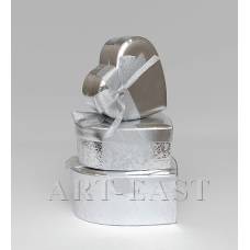 WC-22 Набор коробок из 3шт "Сердце серебряное"